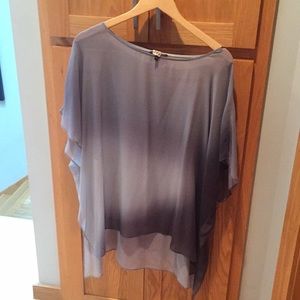 Eileen Fisher Silk Georgette Box Top.